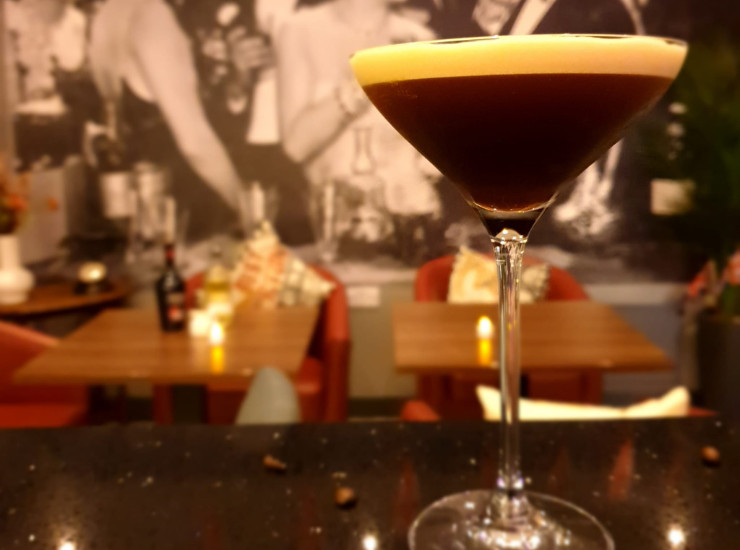 Espresso martini on the counter